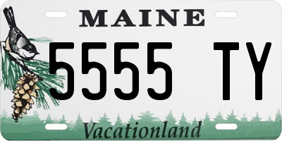 ME license plate 5555TY