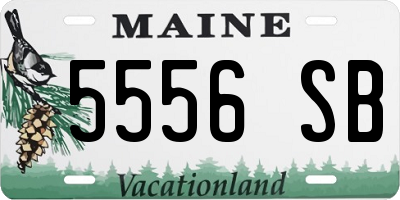 ME license plate 5556SB