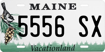 ME license plate 5556SX