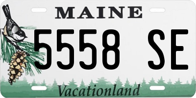 ME license plate 5558SE