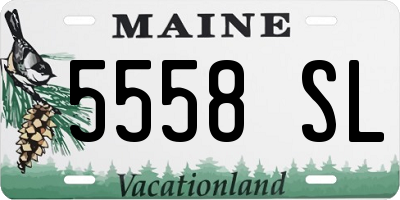 ME license plate 5558SL