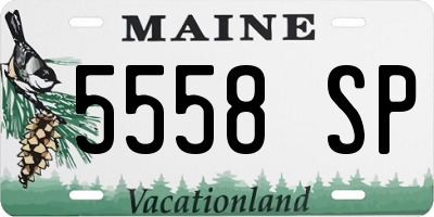 ME license plate 5558SP