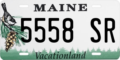 ME license plate 5558SR