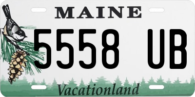 ME license plate 5558UB