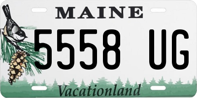 ME license plate 5558UG