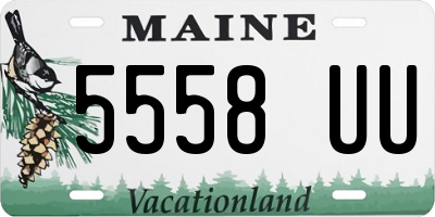 ME license plate 5558UU