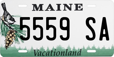 ME license plate 5559SA