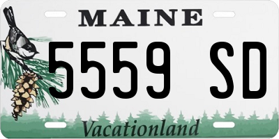 ME license plate 5559SD