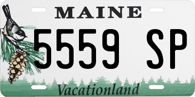 ME license plate 5559SP