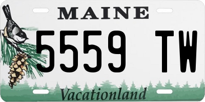 ME license plate 5559TW