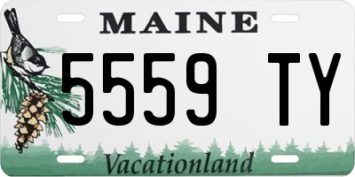 ME license plate 5559TY