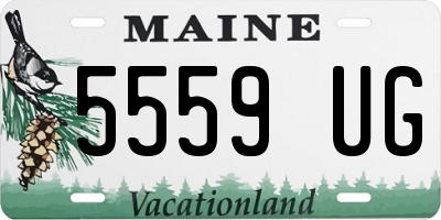 ME license plate 5559UG