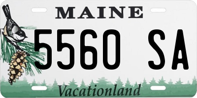 ME license plate 5560SA