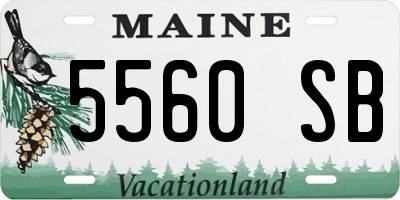 ME license plate 5560SB