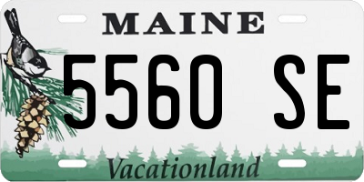 ME license plate 5560SE