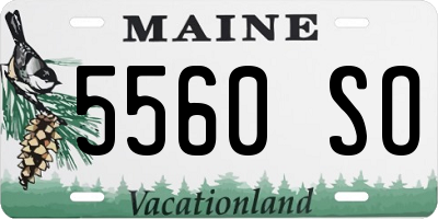 ME license plate 5560SO