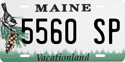 ME license plate 5560SP