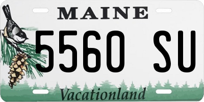 ME license plate 5560SU