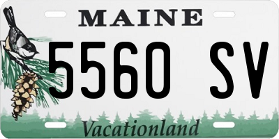 ME license plate 5560SV