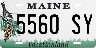 ME license plate 5560SY