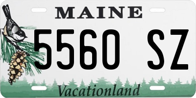 ME license plate 5560SZ