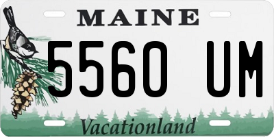 ME license plate 5560UM