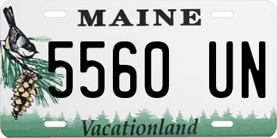 ME license plate 5560UN