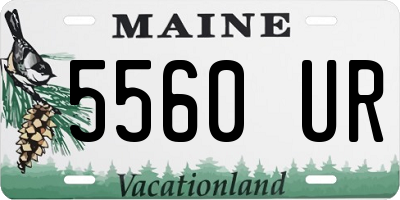 ME license plate 5560UR