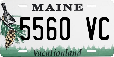 ME license plate 5560VC