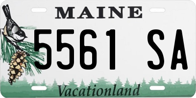 ME license plate 5561SA