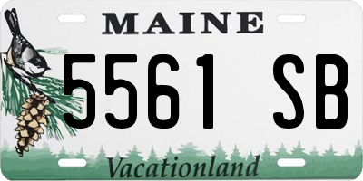 ME license plate 5561SB