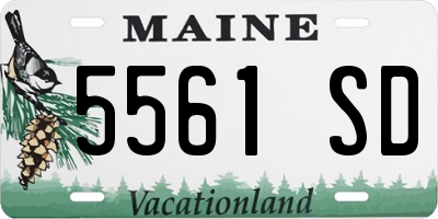 ME license plate 5561SD