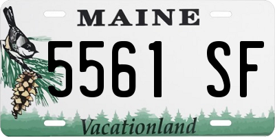 ME license plate 5561SF