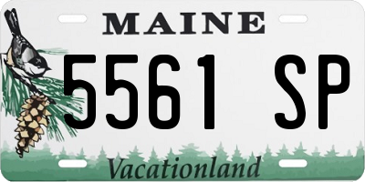 ME license plate 5561SP