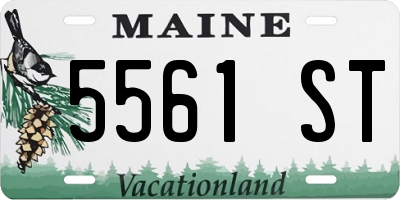 ME license plate 5561ST