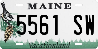 ME license plate 5561SW