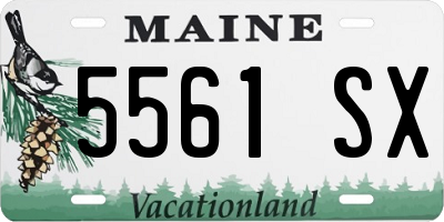 ME license plate 5561SX