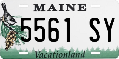 ME license plate 5561SY