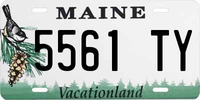 ME license plate 5561TY