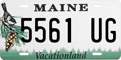 ME license plate 5561UG