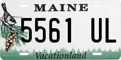 ME license plate 5561UL