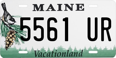 ME license plate 5561UR