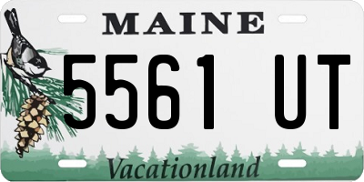 ME license plate 5561UT