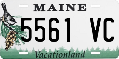 ME license plate 5561VC