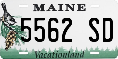 ME license plate 5562SD