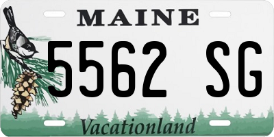 ME license plate 5562SG