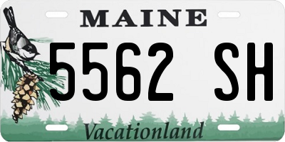 ME license plate 5562SH