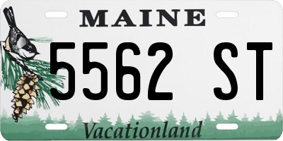ME license plate 5562ST