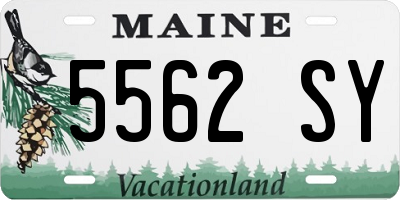 ME license plate 5562SY