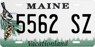 ME license plate 5562SZ